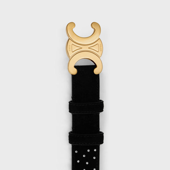 MEDIUM 25MM IN SUEDE GOATSKIN W/STRASS