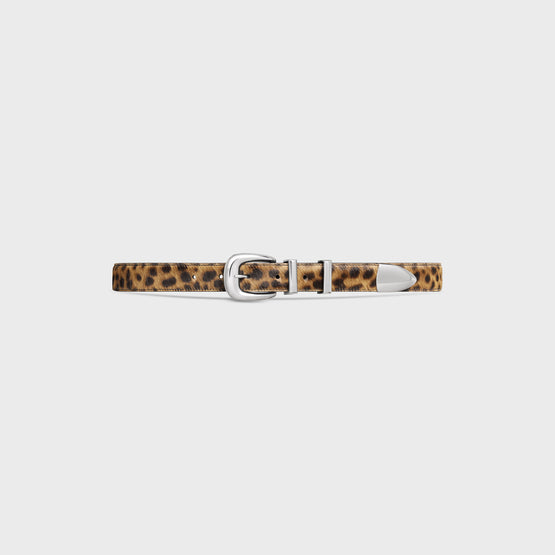 MEDIUM 25MM IN PONY CALF.WITH LEOPARD PR