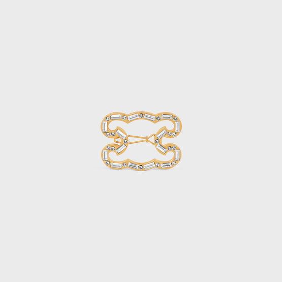 HAIR CLIP IN BRASS & STRASS