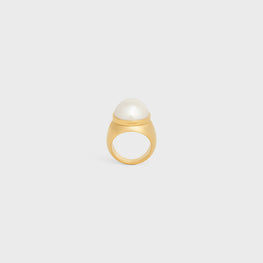 RING IN BRASS & RESIN PEARL