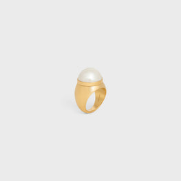 RING IN BRASS & RESIN PEARL
