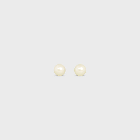 EARRINGS IN BRASS & RESIN PEARL