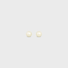 EARRINGS IN BRASS & RESIN PEARL