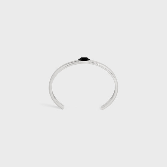 CUFF IN STERLING SILVER & ONYX