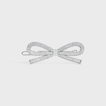 BOW HAIR CLIP IN BRASS & CUBIC ZIRCONIA