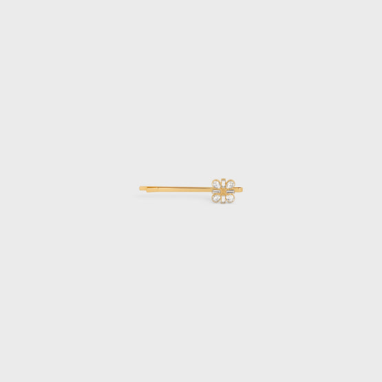 DAISY HAIR SLIDE IN BRASS & STRASS