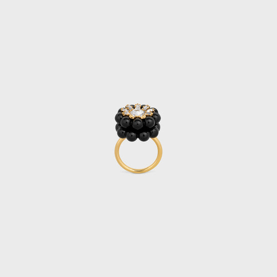 MÛRE RING IN VARNISH & STRASS & BRASS