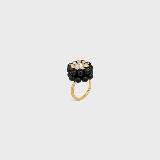 MÛRE RING IN VARNISH & STRASS & BRASS