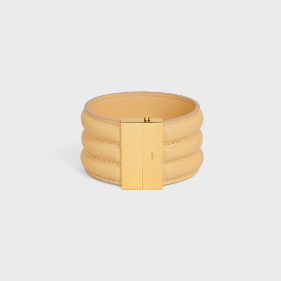 LARGE BRACELET IN CALFSKIN & BRASS