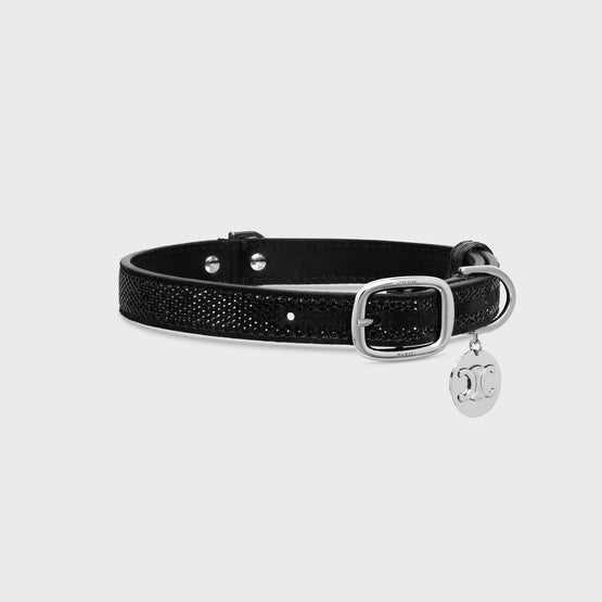 M 18MM DOG COLLAR IN DOG ACC.SUEDE CALFSKIN & STRAS