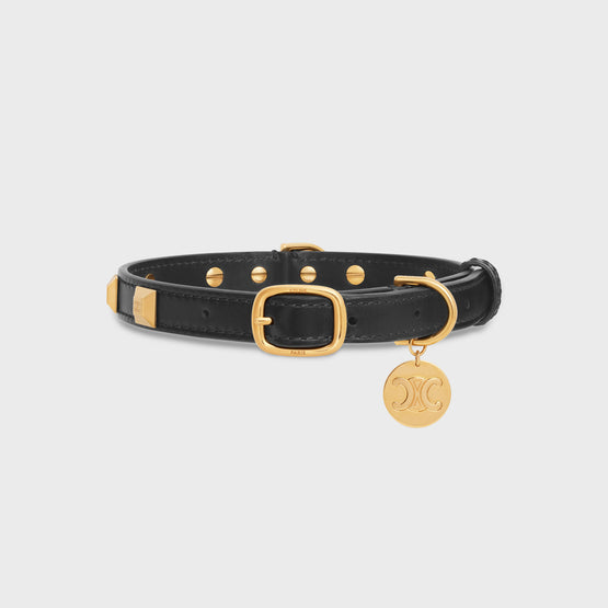 M 18MM PYRAMID DOG COLLAR IN DOG ACCESSORIES SMOOTH CALFSKI