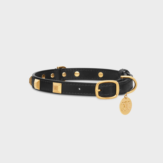 M 18MM PYRAMID DOG COLLAR IN DOG ACCESSORIES SMOOTH CALFSKI