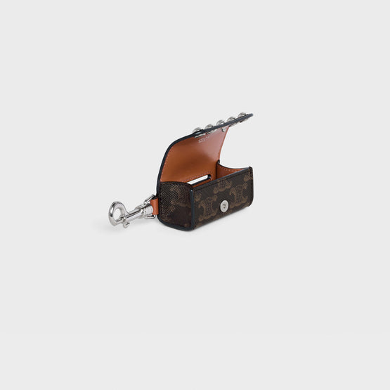 STUDS DOG BAGS HOLDER IN TRIOMPHE CANVAS & CALFSKIN