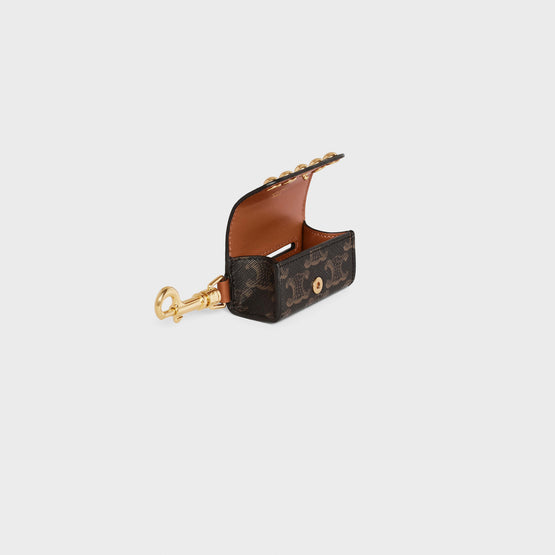 STUDS DOG BAGS HOLDER IN TRIOMPHE CANVAS & CALFSKIN