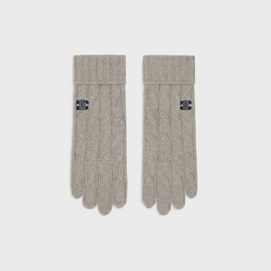 GLOVES TORSADE IN CABLE-KNIT CASHMERE