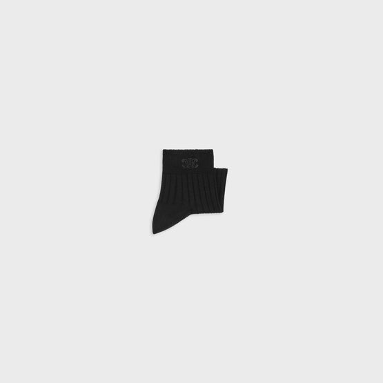 CHAUSSETTES MI-HAUTES CELINE IN SOIE COTELEE
