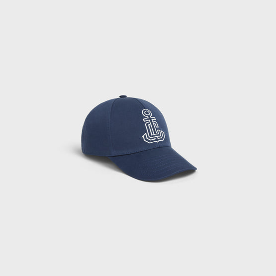 CASQUETTE BASEBALL ANCRE IN COTTON GABARDINE