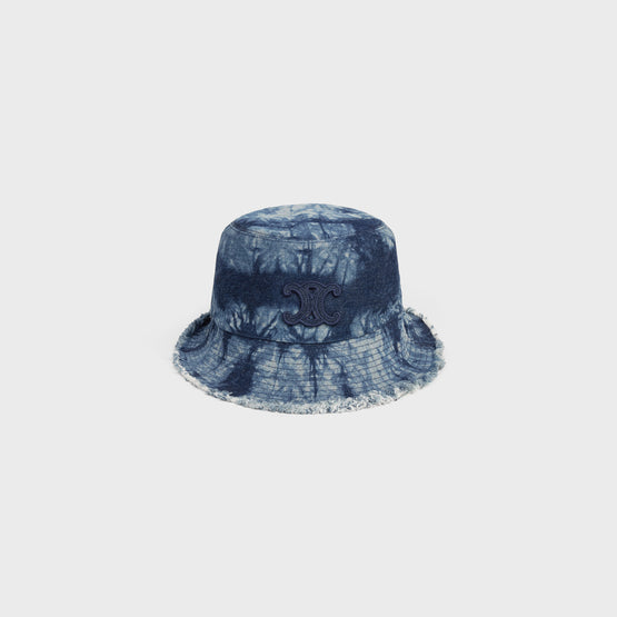 BOB TIE-DYE RAW CUT IN RIGID COTTON DENIM