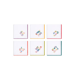 Message Set of 6 Napkins - C970