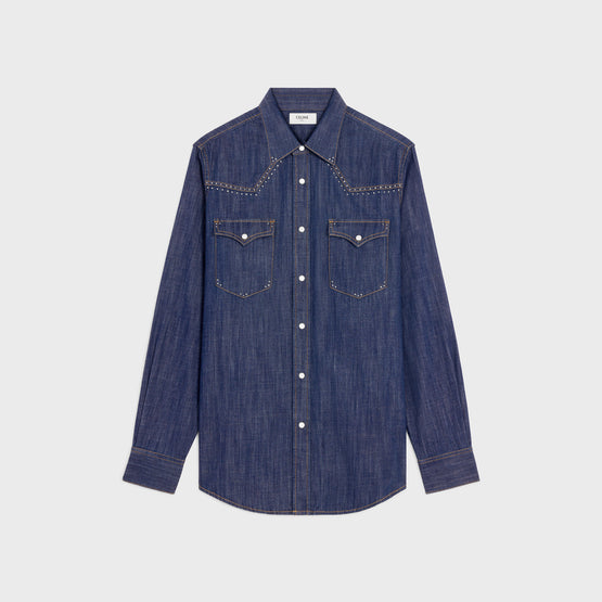 CHEMISE WESTERN STUDS IN LIGHTWEIGHT DENIM