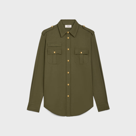 CHEMISE OFFICIER IN TWILL DE COTON LEGER