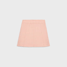MINI JUPE TRAPEZE DECOUPES IN NATTE LAINE CROISETTE