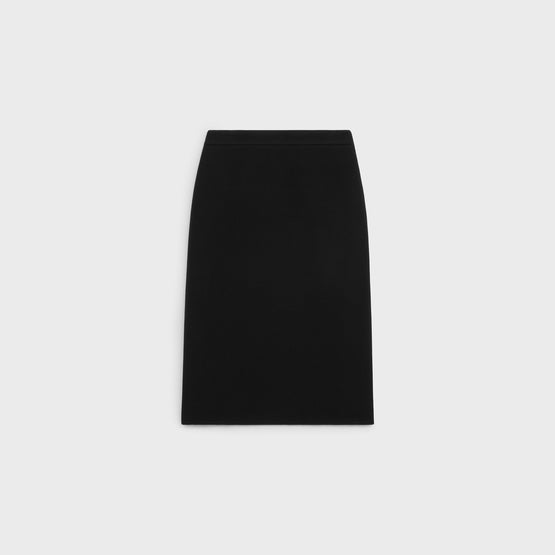 JUPE CRAYON LONGUE SG IN DOUBLE LAINE GAUFFREE
