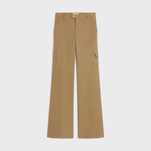 PANTALON CARGO TAILLE BASSE IN GABARDINE COTON