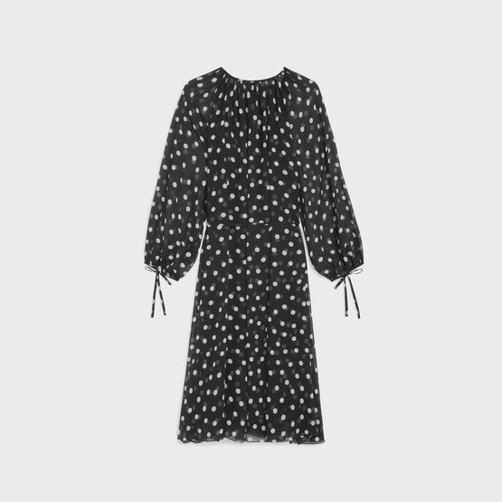 ROBE FOLK MANCHES RAGLAN IN GRAND POIS BASE GEORGETTE