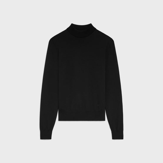 PULL COL MONTANT CLASSIQUE IN FINE WOOL