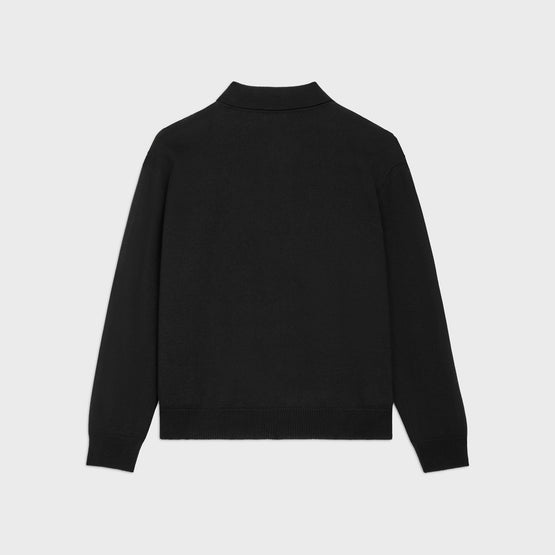 CARDIGAN COL POLO IN LAINE BOWLING