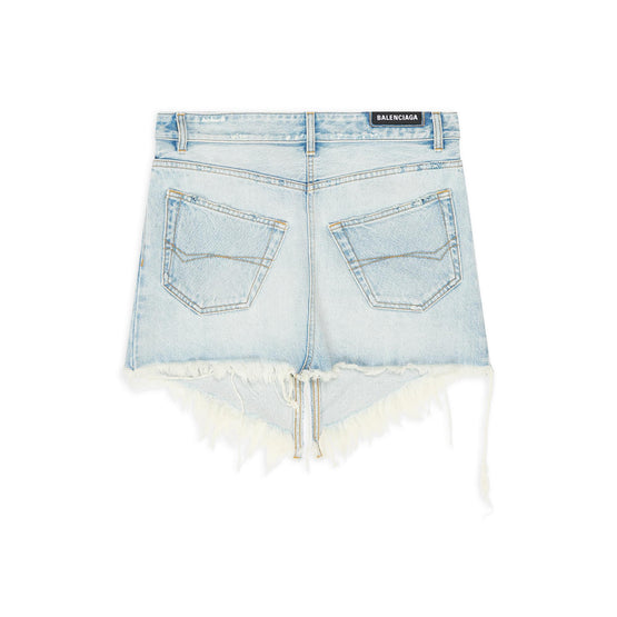Women Cut-Up Mini Skirt - Blue Skies
