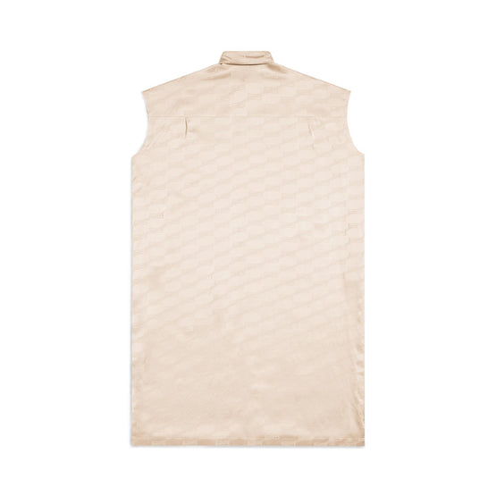 Women Rawcut Sleeves Dress - Champagne Beige