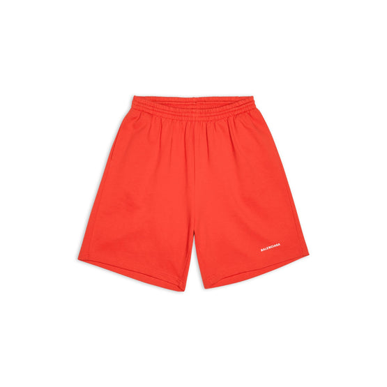 Men Sweat Shorts - Bright Red/White