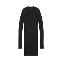 Women Mini Crewneck Dress - Black