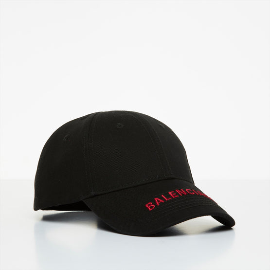 Women Hat Logo Visor Cap Seasonal - Black/Bordeaux