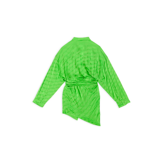 Women Wrap Dress - Apple Green