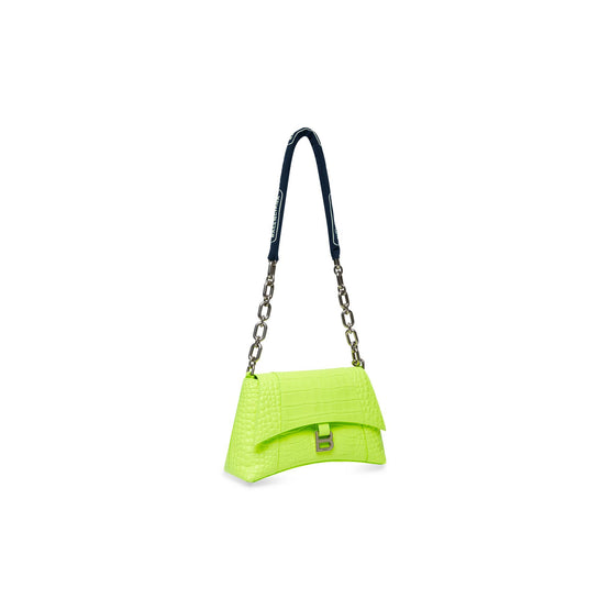 Women Downtown With Ch Should Bag S - Fluo Yellow & Black