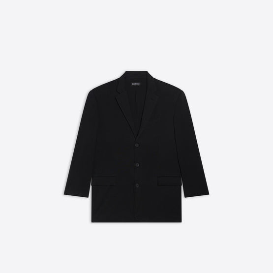 Men Regular Worn Out Jacket - Black