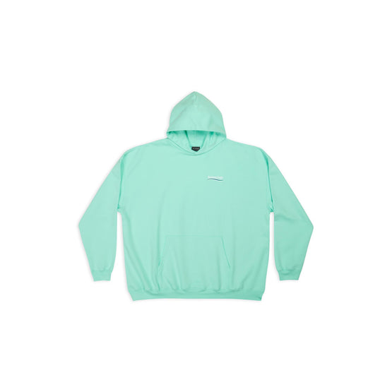 Men Large Fit Hoodie - Mint/White/Blue