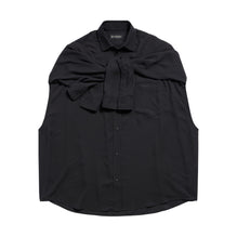 Women Sleeveless Knotted Shirt - Black