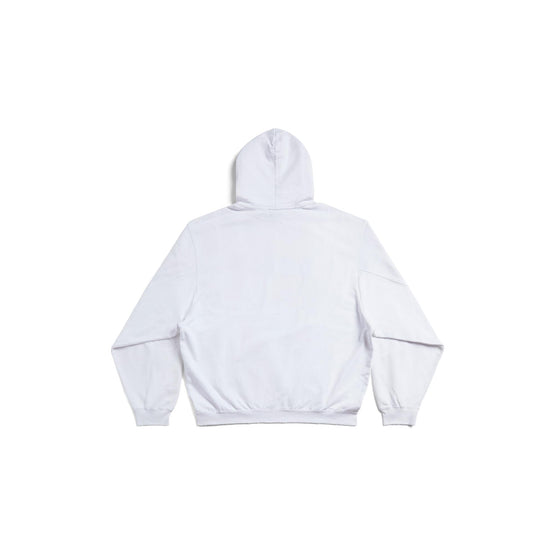 Men Destroyed  Hoodie - White/Black