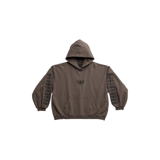Men Small Fit Hoodie - Warm Grey/Black