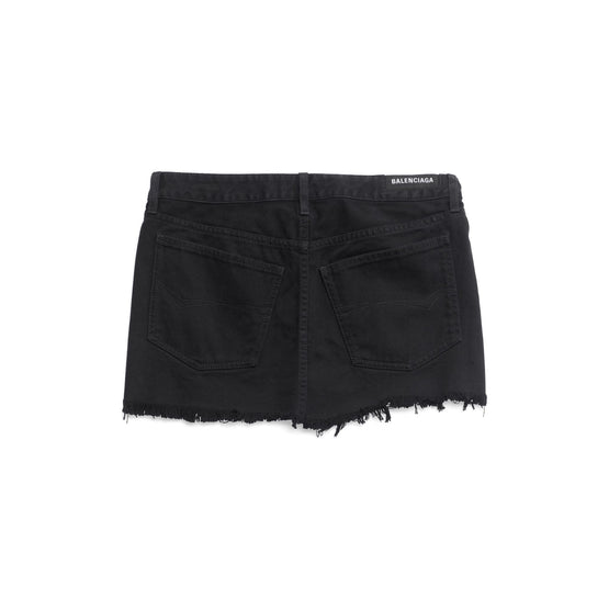 Women Cut-Off Skirt - Peach Pitch Black