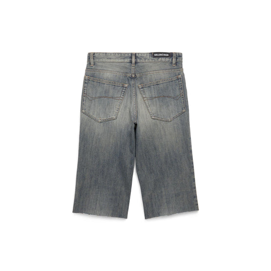 Men Slim Shorts - Blue Light Ring