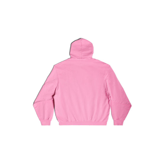 Men Destroyed  Hoodie - Pink/Pink