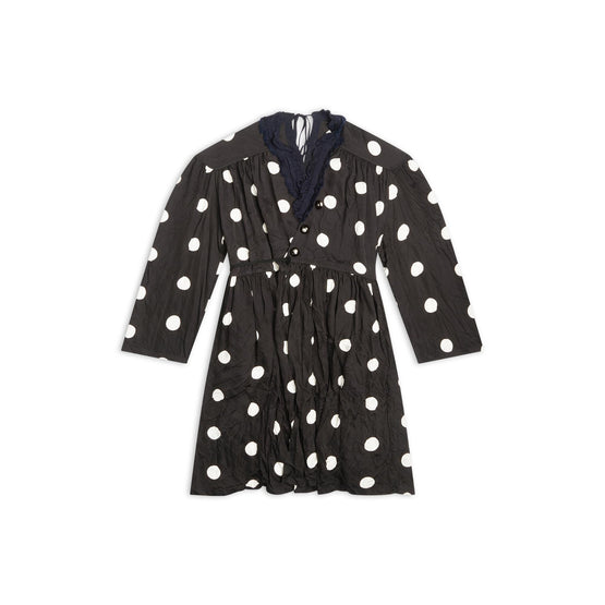 Women Backwrap Dress - Black/White