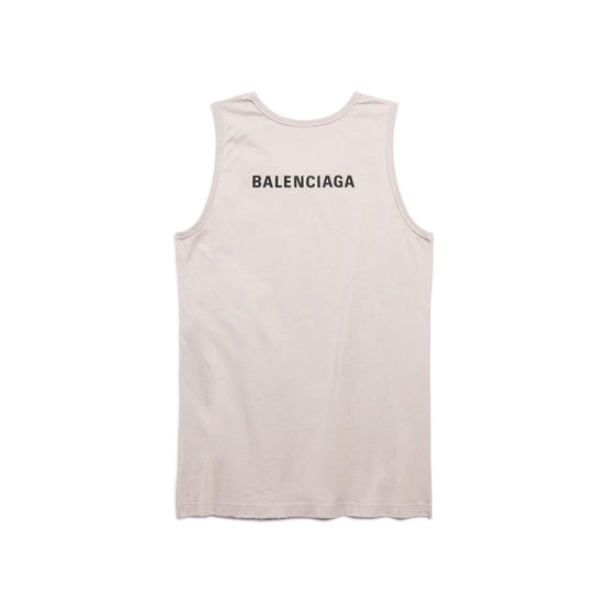 Men Loose Tank Top - Dust/Black