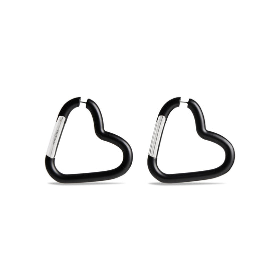 Women Love Clip Earrings P - Mat Black/An Silver