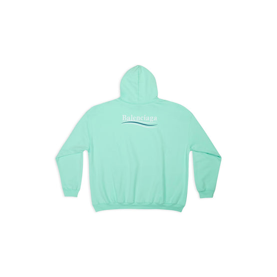 Men Large Fit Hoodie - Mint/White/Blue